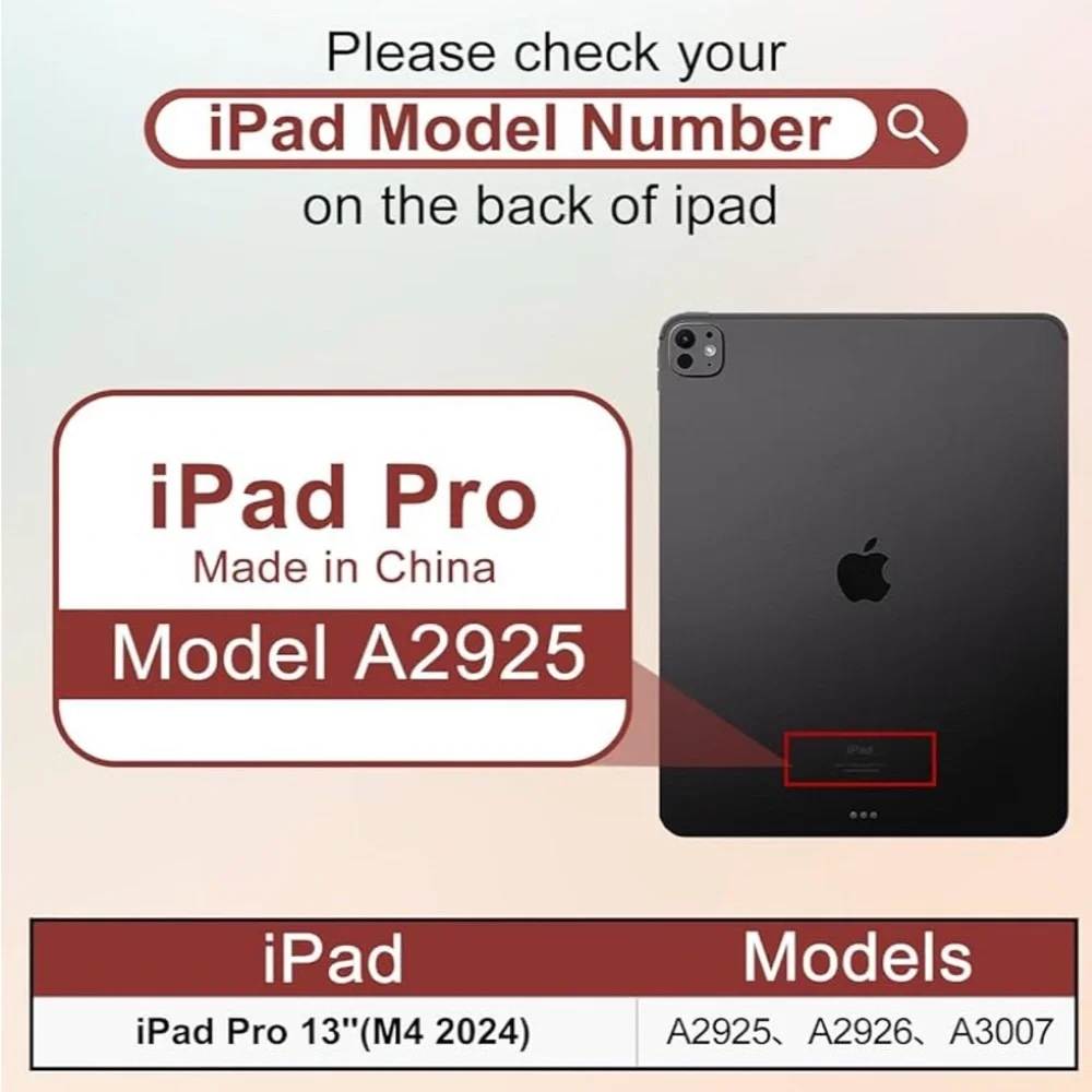 Black Tablet Cover with Graphic Design IPad Pro 13 inch 7th Generation